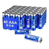 Paquete Con 40 Pilas Aaa Alcalinas Baterías 1hora Gar131 1.5v Larga Duración Baterías Desechables