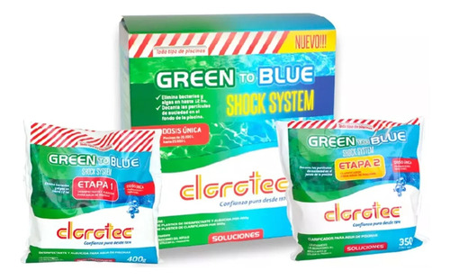 Green To Blue Clototec Shock System  Dosis Hasta 25000litros