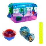 Jaula Para Hamster Kaytee  + Dispensador Comida + Accesorios