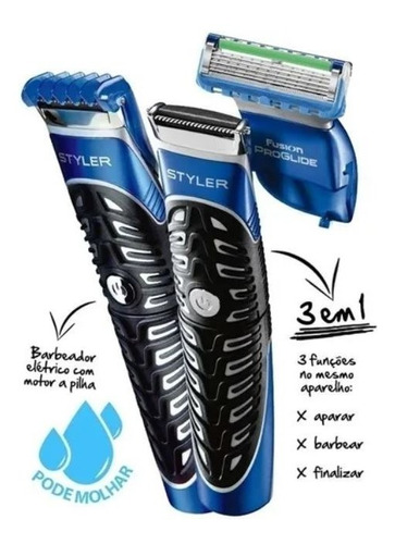 Aparador De Pelos Gillette Proglide Styler 3 Em 1 