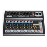 Consola Mixer Parquer Kt08m 8 Canales Efectos Usb Phantom 