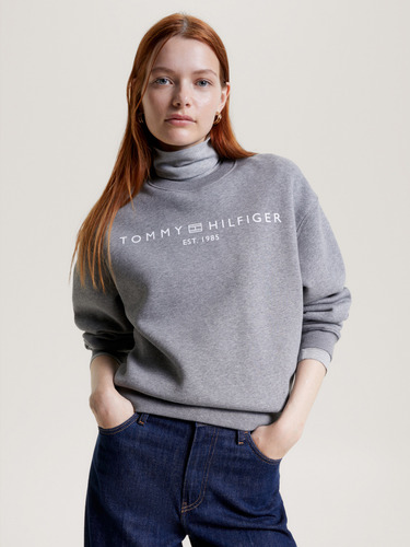 Polerón Modern Con Logo Gris Tommy Hilfiger