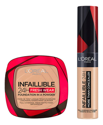 L'oréal París Kit  De Maquillaje Infaillible: Base En Polvo 