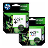 Kit Hp 662xl Preto E Color Original 1516 2516 3516