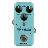 Nux Morning Star Pedal De Efecto Overdrive Para Guitarra Blu