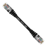 Cabo Ethernet Cat5e Blindado 20 Cm Preto