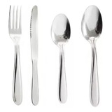 Set X 6 Cuchillos Tenedores Cucharas De Mesa Y De Postre