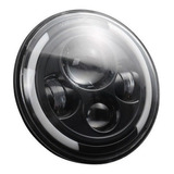 Faros Delanteros Redondos 7 Led Angel Eye Gama Jeep Vocho