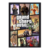 Cuadro Enmarcado - Póster Videojuego Gta V 