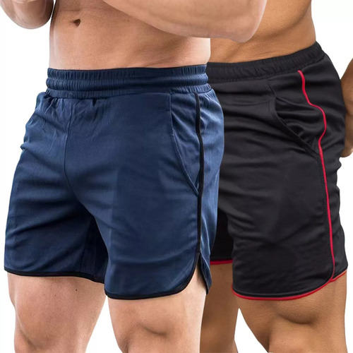 2pcs Short Deportivo De Moda Gym Cómodo Slim Fit Elástico