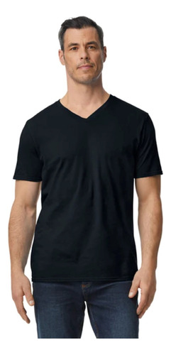 Camisetas Cuello En V Color Algodón 180 Gramos