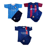 Kit 5  Uniforme Infantil Futebol Camisa E Short Atacado Esc