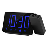 Snooze Reloj Despertador 180° Proyector Con Radio Fm Proyecc