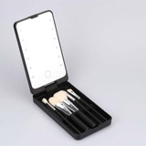 Set De Brochas De Maquillaje N Travel Con Espejo Con Luz Led