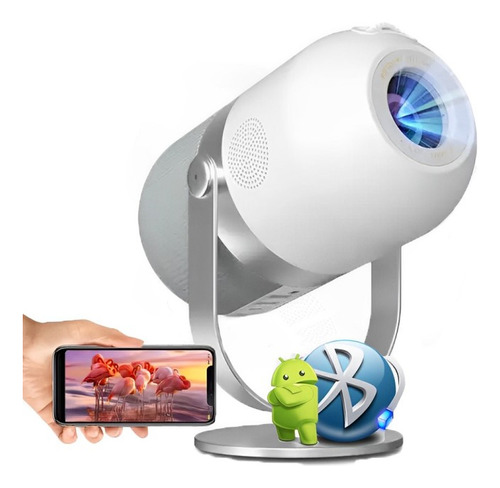 Mini Projetor Smart Portátil Wifi Bluetooth Cinema Casa Cor Branco 110v/220v