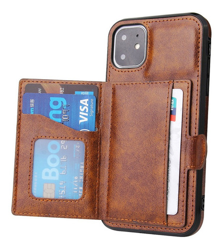 Funda Para iPhone Case Tipo Cartera Con Ranura Para Tarjetas