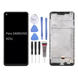 Para Samsung Galaxy A21s, Pantalla Táctil Lcd Con Marco Jh