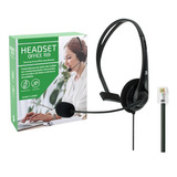 Fone Headset Chip Sce Telemarketing Conector Rj9 5+