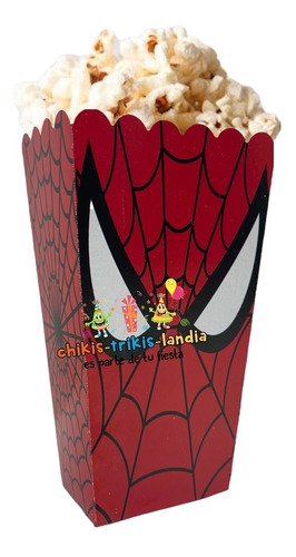 25 Cajitas Palomeras Compatibles Spiderman Fiesta Cumple