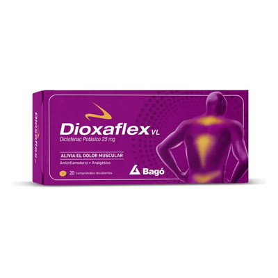 Dioxaflex Vl 25 Mg Comp. Recub., 20 Comprimidos | Envío gratis