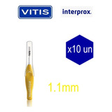 Cepillo Interprox Recto Mini 1.1mm Pack X10 Unidades