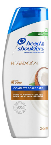 Shampoo Head & Shoulders Hidratación Aceite De Coco En Botella De 375ml Por 1 Unidad