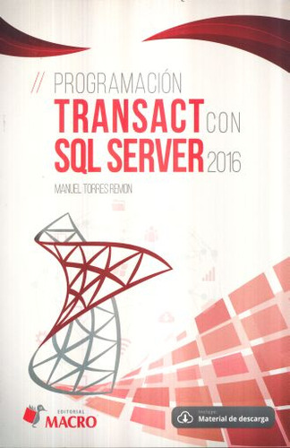 Libro: Programación Transact Con Sql Server 2016