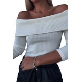 Sweater Remera Cuello Bote Carminia