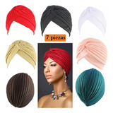 7 Turbantes Gorros Dama Mujer Oncológicos Quimio Alopecia