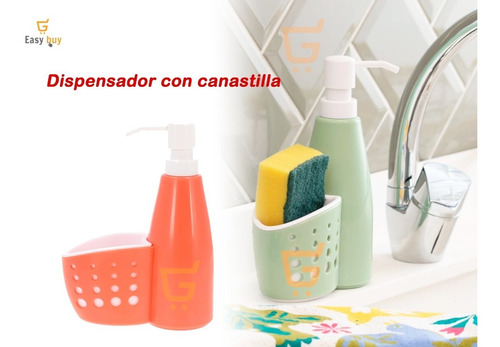 Dispensador De Jabón Liquido Lavaplatos Incluye Canastilla A