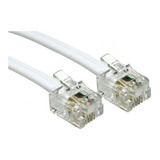 Macrotel Cable Para Teléfono Plano 5mts Blanco