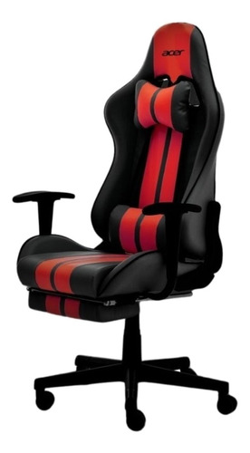 Silla De Escritorio Acer Speed Speed-gc1200 Gamer Ergonómica  Negra Y Roja Con Tapizado De Cuero Sintético