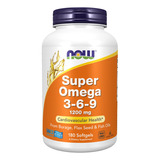 Now Suplementos, Super Omega 3-6-9 1200 Mg Con Una Mezcla De