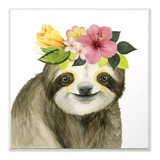 The Stupell Home Decor Collection Ella Ready Sloth In F...