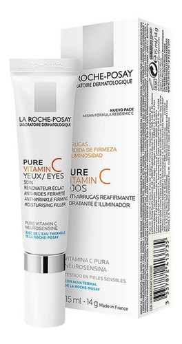 Contorno De Ojos Anti-arrugas Pure Vitamin C La Roche-posay Momento De Aplicación Día/noche Tipo De Piel Sensible