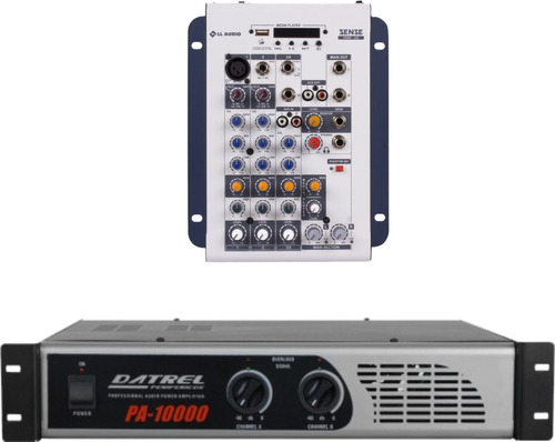 Amplificador Potência 1000w Datrel + Mesa Sense 402 Ll Audio