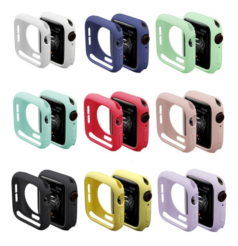 Pack 3 Funda Case Silicon Colores Protector Para Apple Watch