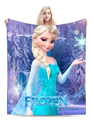 Cobija Frozen 160cm X 180cm Sencilla Sin Ovejero