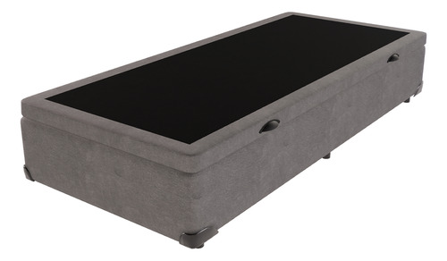 Cama Box Com Baú Solteirão Cinza Comfort Prime 96x203