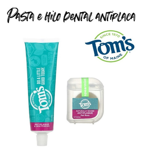 Tom's Of Maine, Pasta Sin Floururo E Hilo Dental Antiplaca 