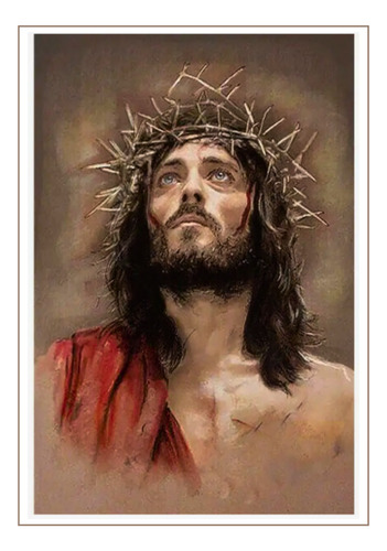 Pintura Numerada Acrílica 40x50cm -  Jesus Coroa