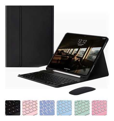 Capa Para 2022 iPad Air 5 A2588 10.9''  Mouse + Teclado 