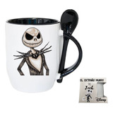 Taza El Extraño Mundo Jack Skellingto+cuchara+caja De Regalo