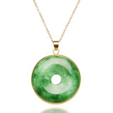 Collar Con Colgante De Buena Fortuna De Jade Verde, Joyería 