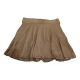 Pollera De Nena Marca Cheeky Talle12 Color Marron De Vestir 