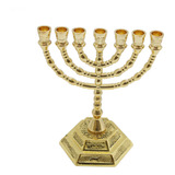 Portavelas Menorah Tablets Decor Temple Con Soporte