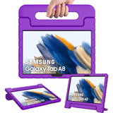 Funda Agarradera Rudo Para Galaxy Tab A8 10.5 X200 Morado