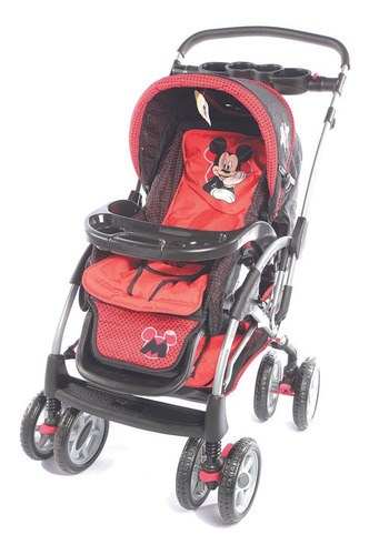 Coche Cuna Mecedor Desmontable Disney Original Mickey Negro