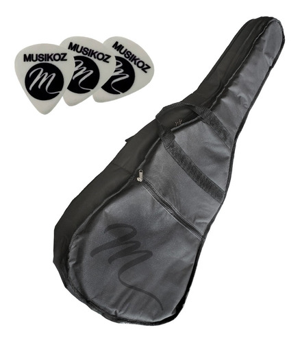 Funda Acolchada Guitarra Acustica Mochila Impermeable + Puas