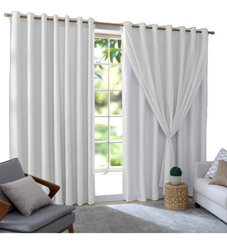 Cortina Sala Quarto Corta Luz 100% Blackout 2,80x2,30 Cores